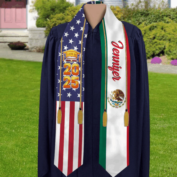 Country Flag Class of 2025 Stoles Sash