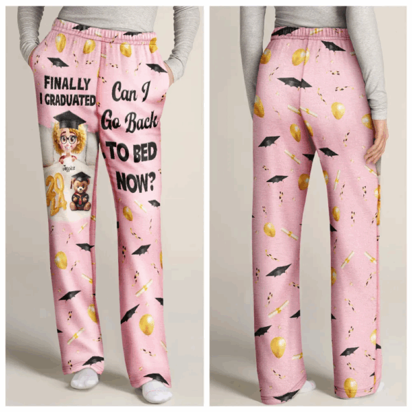 Graduated Can I Go Back To Bed Now - Personalized Sweatpants