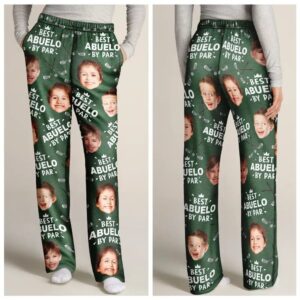 Custom Photo Best Daddy By Par Golf Lover - Personalized Pajama Pants