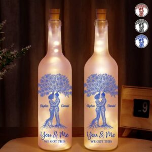Toile De Jouy Couple You And Me We Got This - Personalized Bottle Light