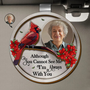 Custom Photo Dad Mom Your Life Was A Blessing Memorial - Personalized Custom Shaped Car Visor Clip