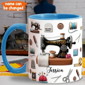Stunning Sewing Machine - Personalized Sewing Accent Mug