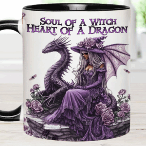Soul Of A Witch Heart Of A Dragon - Personalized Witch Accent Mug